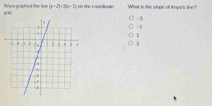 Line slope coordinate grid graphed anya her