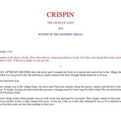 Crispin cross of lead quotes